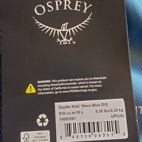 Osprey Daylite Kids Wave Blue O/S Everyday Pack - Picture 6 of 7
